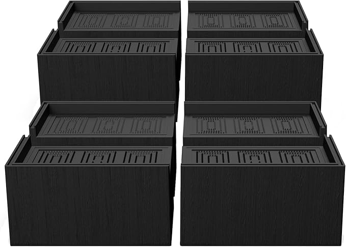Bed Risers 3 or 5 inch, 8 Pack Oversized Extra Large 6.5x3.5 inch Post, 11000lbs Heavy Duty Couch Risers, L Shape Wide Opening Extra Large Furniture Risers for Bed, Couch, Sofa, Table, Chair