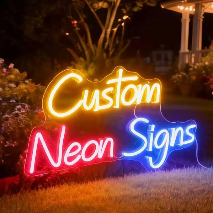 Custom Neon Sign Personalised Neon Signs for Wedding Parties Business Wall Decor Custom Neon Signs Images Neon Lighting Customized