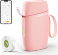 Rongta Label Maker Machine with Tape, Bluetooth Label Printer, Wireless Mini Label Makers with Multiple Templates for Organizing Office Home (Pink)