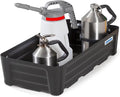DENIOS® Spill Containment Tray – 10.5 Gallon Capacity, 30.9"X15.8"X7.1", Plastic Industrial Spill Tray for Spill Containment, No Grate, Durable Containment Tray for Safe Liquid Handling