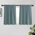 KGORGE Short Blackout Curtains for Small Window, Privacy Thermal Insulated Bathroom Curtains Noise Reducing Drapes for Bedroom Kitchen Cafe Living Room, W34 x L45 inches, Dusty Blue, 2 Panels