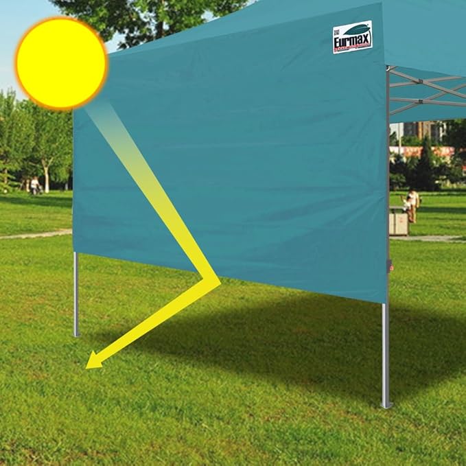 Eurmax USA 10ft Instant Canopy SunWall Canopy Tent Sidewall for Pop Up Canopy Tent,1 Pack Removable Sidewall Only(Turquoise)