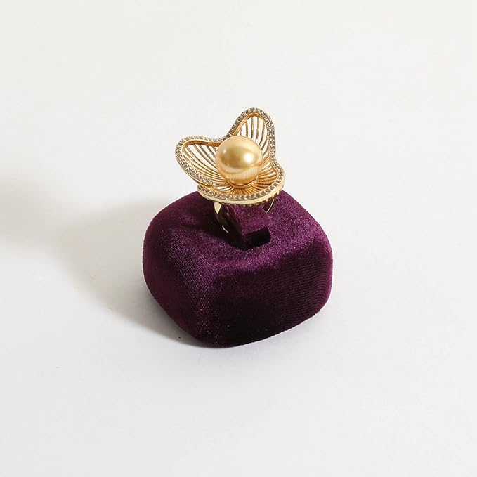 GemeShou Purple Ring Display Stand for Jewelry, Velvet Single Ring Holder for selling, Cute Jewelry Display for Show【Purple】