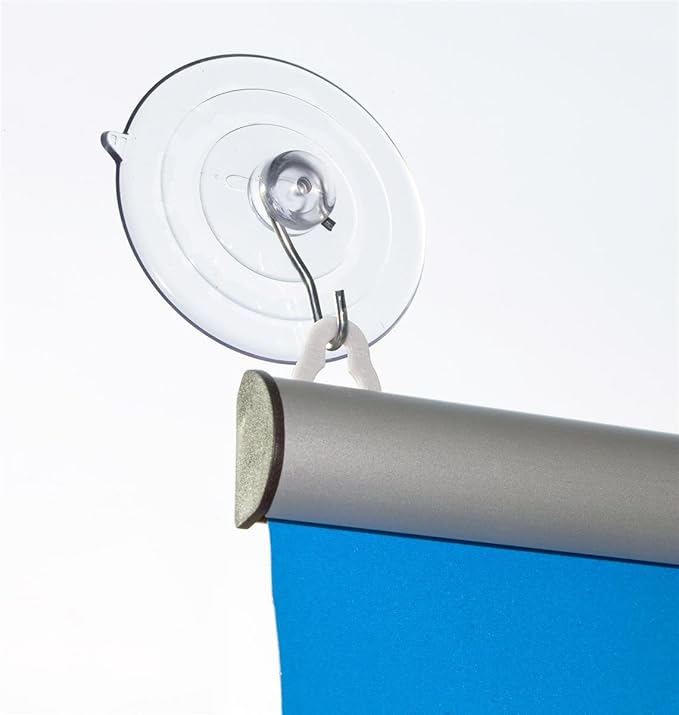 Window Sign Holder for Banner Graphics, Includes Two 24 Inch Aluminum Rails with Snap-Open Design and Suction Cups, Glass Mount Poster Hanger - Banner NOT Included
