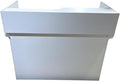 Only Hangers Display Checkout Register Stand with Drawer and Counter Space - Avilable in White, Black, and Maple (Ledge Top, White, 48")