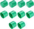 uxcell 10pcs Rubber End Caps 49mm(2") ID Vinyl Round End Cap Cover Screw Thread Protectors Dark Green