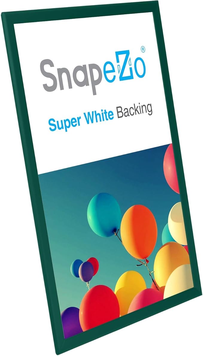 SnapeZo Poster Frame 20x30, Green, 1.25 Inch Aluminum Profile, Front-Loading Snap Frame, Wall Mounting, Professional Series