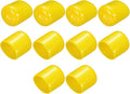 uxcell 10pcs Rubber End Caps 25mm(1") ID Vinyl Round End Cap Cover Screw Thread Protectors Yellow