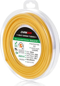 Chanzon 2:1 Ratio 3/16" (5mm) Heat Shrink Tubing 8Ft Roll (2.5M Total Length) Yellow Polyolefin Sleeving Wrap Shrinking 2 to 1 1pcs