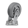6'' × 2'' Caster Wheel, Heavy Duty Industrial Caster, Rubber Wheels with Roller Bearing, Load 900lbs per Swivel Casters for Cart Dolly Toolbox Trolley (1 Swivel)