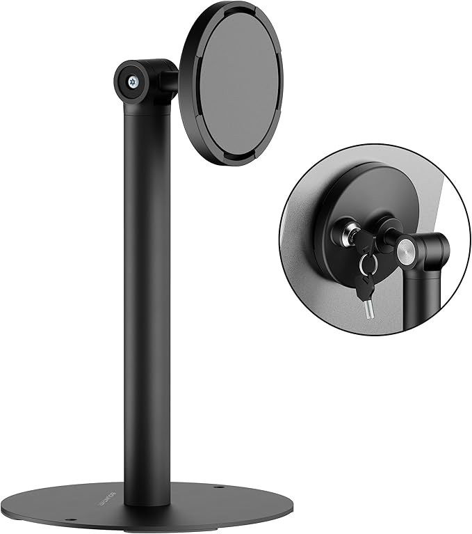 Mount-It! Anti-Theft Tablet Stand, Universal 7–15" Countertop POS Kiosk with Lock, 360° Rotation & 230° Tilt, Secure Retail iPad Stand for Check-in, Business & Commercial Use