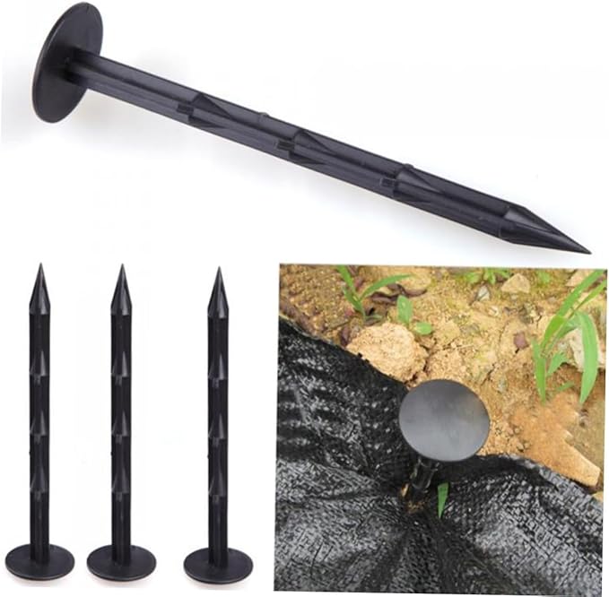 10 Pcs Heavy Duty Plastic Garden Stakes Anchors for Camping Hiking Canopy Gardening Weed Barrier Ground Pins