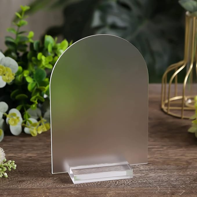 UNIQOOO 3" Clear Acrylic Stand |60 Pack 3mm Slot Wedding Sign Holders, Perfect for Wedding, Table Number, Exhibition, Office, Restaurant, Business