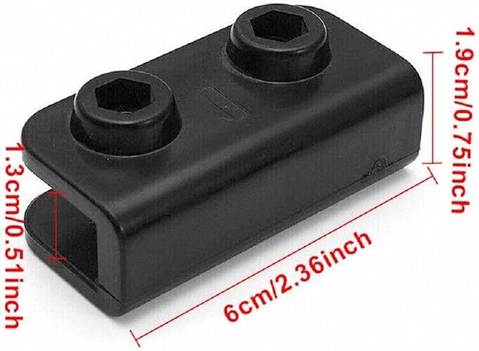 4Pcs 2-Way Pop-up Gazebo Replacement Connector Spare Parts Rectangular Bracket Set Black