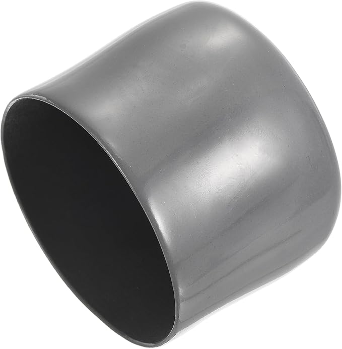 uxcell 4pcs Rubber End Caps 54mm ID Vinyl Round End Cap Cover Screw Thread Protectors Dark Grey, 40mm Height