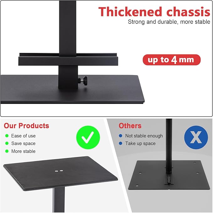 DISPLAYSWORKER Poster Stand for Display,Double Sided Banner Stand with heavy duty Base, Metal Floor Standing Sign Holder Up to 78 inches for Board & Foam Sign (Single-Pole)