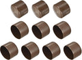 uxcell 10pcs Rubber End Caps 56mm(2 3/16") ID Vinyl Round End Cap Cover Screw Thread Protectors Brown