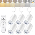White 20W Track Lighting Heads,2700K-6500K Stepless Dimming H Type LED Track Light Heads Dimmable Rail Ceiling Spotlight Fixtures Accent,CRI90+ 24° 1800LM,6 Pack