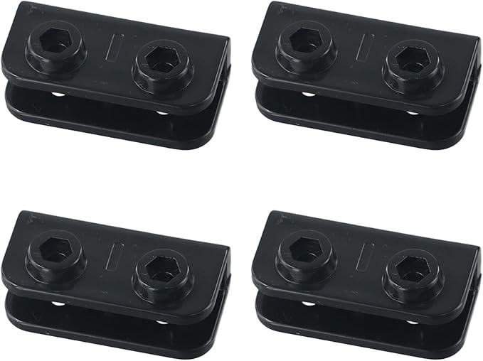 1Pc/4Pcs 2-Way Pop-up Gazebo Replacement Connector Spare Parts Rectangular Bracket Set, Canopy Truss Connector Replacement Parts Replacement Parts Black(4-Pcs)
