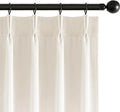 MIULEE Ivory Velvet Curtains 108 inches Long, Pinch Pleated Blackout Drapes with Hooks, Cream Thermal Insulated Pinch Pleat Panels for Bedroom Living Room, 2 Panels