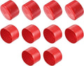 uxcell 10pcs Rubber End Caps 65mm ID Vinyl Round End Cap Cover Screw Thread Protector Red