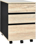 Pemberly Row 3-Drawer Engineered Wood Vertical Mobile Filling Cabinet in Natural
