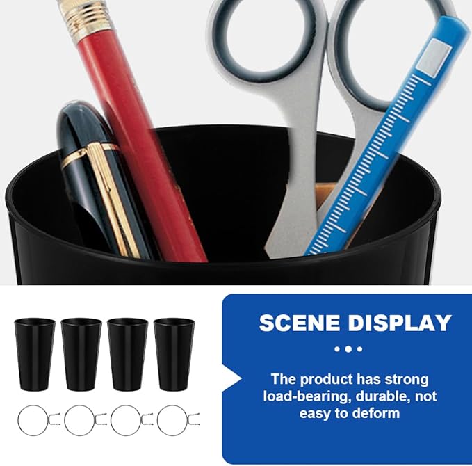 4 Sets Pegboard Hooks and 8Cm Round Pegboard Cups Organizer with 500Ml Capacity for Craft Room and Workshop Storage