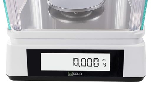 U.S. Solid Digital Analytical Balance 110 g × 0.001 g, High Precision Lab Scale with Front and Rear 2 LCD Screens for Multi-Angle Viewing, Ideal for Laboratory, Research & Education