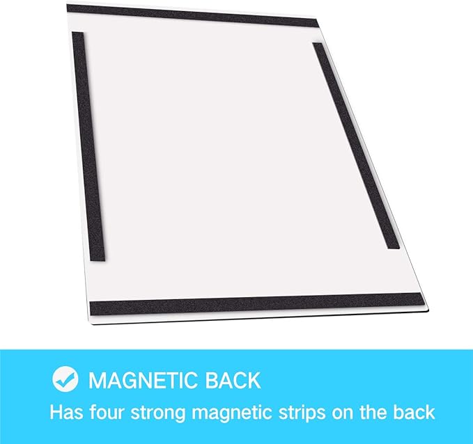 ZHIDIAN Document Sign Holder Pockets with Magnetic Back, Plastic Poster Picture Notice Display Frame for Fridge/Whiteboard/Chalkboard/Cabinet, 8.5 x 11.6 Inches, Silver, 6 Pcs