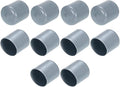 uxcell 10pcs Rubber End Caps 29mm(1.1") ID Vinyl Round End Cap Cover Screw Thread Protectors Grey