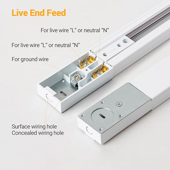 VANoopee 16-Light LED Track Lighting Kit with 13FT H Type Track Rails, Dimmable Track Light Heads Bright Ceiling Spotlight Fixture for Kitchen Accent Art, 3000K Warm White, No Flicker 10W 800lm White