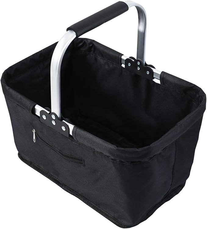 Shopping Bag Basket Foldable, 26L Grocery Storage Container, Market Shopping Basket for Supermarket Camping Picnic Travel Home Farmhouse Kitchen Stores Durable Lightweight Organizer Tote Carrying Bag