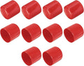 uxcell 10pcs Rubber End Caps 31mm(1.2") ID Vinyl Round End Cap Cover Screw Thread Protectors Red
