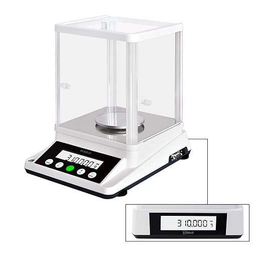 U.S. Solid Digital Analytical Balance 310 g × 0.001 g, High Precision Lab Scale with Front and Rear 2 LCD Screens for Multi-Angle Viewing, Ideal for Laboratory, Research & Education