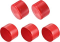 uxcell 5pcs Rubber End Caps 2 9/16"(65mm) ID Vinyl PVC Round Tube Bolt Cap Cover Screw Thread Protectors Red