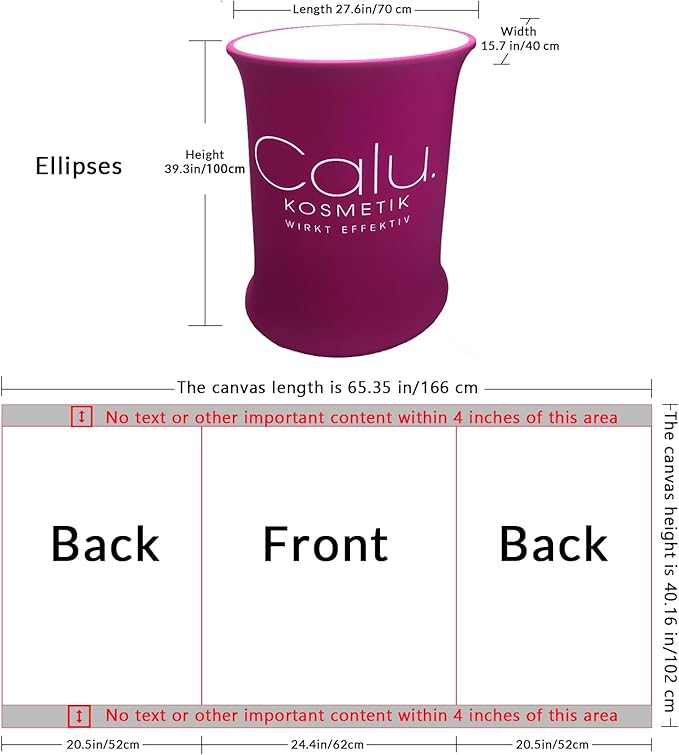 Customizable Foldable Promotion Retail Bar Table Pop Up Podium Tradeshow Podium,Hydraulic lift, Luminescent, Light box(Ellipse)