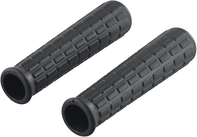 2Pcs Wheelbarrow Handle Covers 12-32mm Rubber Grip Sleeves Non Slip Garden Cart Handles Shock Absorption Black(114 x 20mm)
