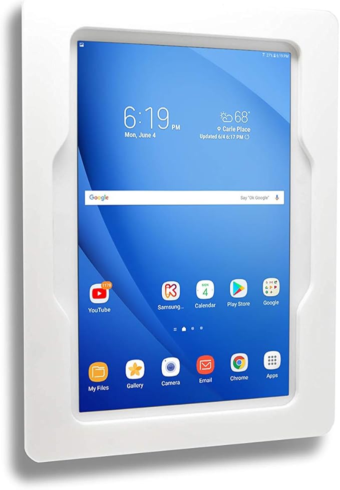 TABcare Security Anti-Theft Acrylic VESA Enclosure for Amazon Tablet with Free Wall Mount Kit (White, Fire HD 8 2016/2017/2018)