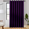 ChrisDowa Room Divider Curtain 120 Inches Long, Wide Blackout Sliding Door Curtain for Bedroom, Room Darkening Privacy Window Curtain for Patio Door (1 Panel Set, Royal Purple, 100 x 120 Inch)