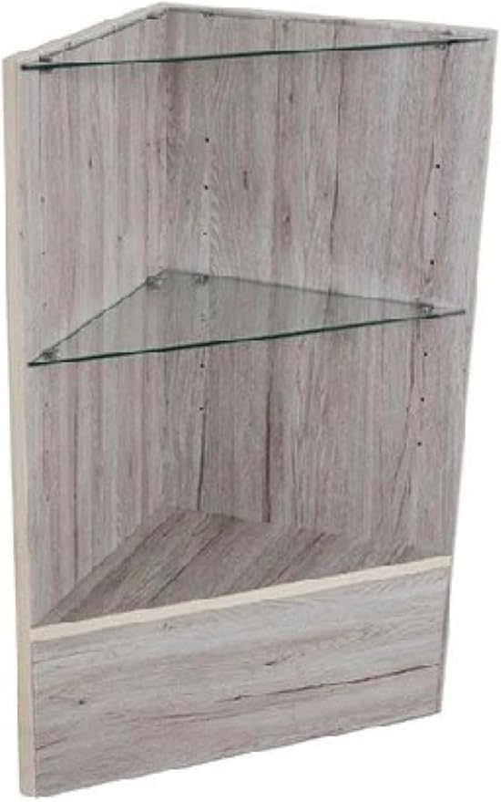 Only Hangers Barnwood Series Display Showcases and Retail Store Checkout Counters (Barnwood Corner Unit, 18" x 18")