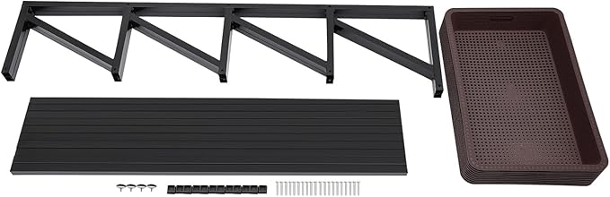 5 Tiers Retail Display Rack, Large Capacity Market Shelf Fruit and Vegetable Basket Stand Rack Set for Kitchen, Office, Store, Supremarket Utility Storage Shelves