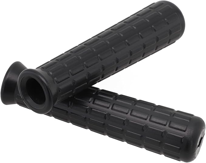 2Pcs Wheelbarrow Rubber Handles Replacement, Anti-slip Handle Grip Covers Weatherproof Handles Non-Slip Round Tubes for Garden Carts(114x16mm Black)