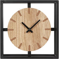 Vintage Black Table Clock on Stand, Decorative Desk and Shelf Clock, Rustic Mantel Clock Farmhouse Clock Non-Ticking