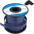 100Ft-1/2inch PET Expandable Braided Wire Sleeving,Wire Loom Cable Sleeve for TV,Computer,Home Theater,Automotive,Home Industrial,Electrical Wires,Chemical,Protect Cat from Chewing Cords,BlackBlue