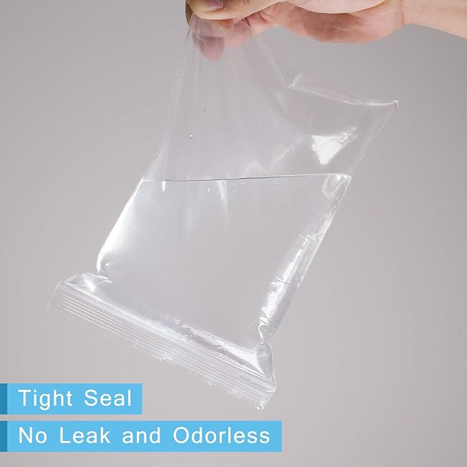 iMailer - 500 Count - 5" x 7" Small Zip Bags - Clear Reclosable Zip Plastic Poly Bags 2 Mil with Lock Seal Zipper for A2 A4 A6 Cards & Envelopes, Bakery, Cookies, Treats
