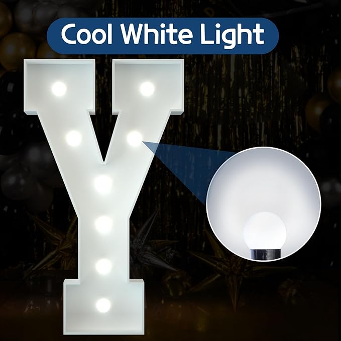 Marquee Letters 3 Feet Tall Large Light Up Letters Decorations Wedding Engagement Proposal White Party Decorations Marry Me Sign Big Cardboard Backdrop Y