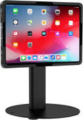 Mount-It! Universal Tablet Stand with Tilt, Anti-Theft Retail iPad POS Kiosk Stand, Fits Tablets from 9.7" to 13" Screen Size, 90° Rotation for Portrait and Horizontal Viewing, Durable Steel, Black