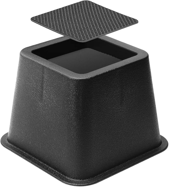 Bed Riser/Furniture Lift Bed/Bed risers/Furniture Lifter/Table risers/Frame Risers Create Under Bed Storage Heavy Duty for Furniture Height Adjustment (Black 8 Pack, 3 Inch)