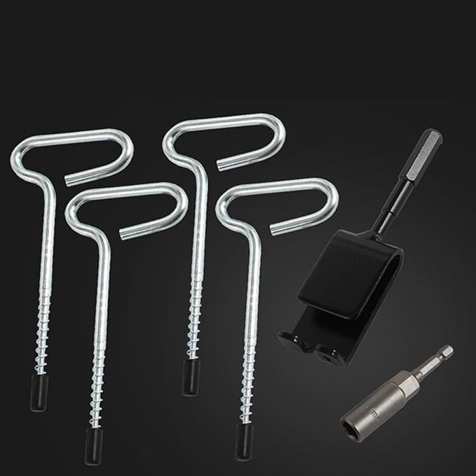Ice Fishing Shelter Anchors Universals Tool Drill Adapter for Night Fishing Camping Enduring Portable Ice Shelter Stake Nails