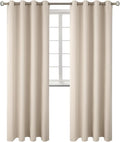 BGment Blackout Curtains - Grommet Thermal Insulated Room Darkening Bedroom and Living Room Curtains, Set of 2 Panels (55 x 96 Inch, Champagne)